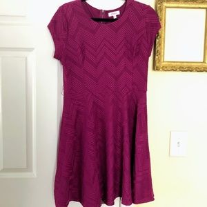 Charlotte Russe  maroon skater dress, well made.